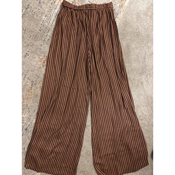 Free People Adele Striped Wide Leg Satin Pants - Picture 5 of 10